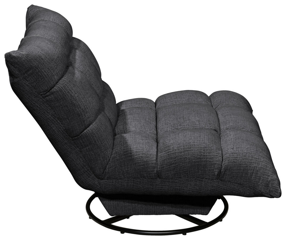 SESSEL in Chenille Schwarz  - Schwarz, MODERN, Textil/Metall (100/83/94cm) - Livetastic