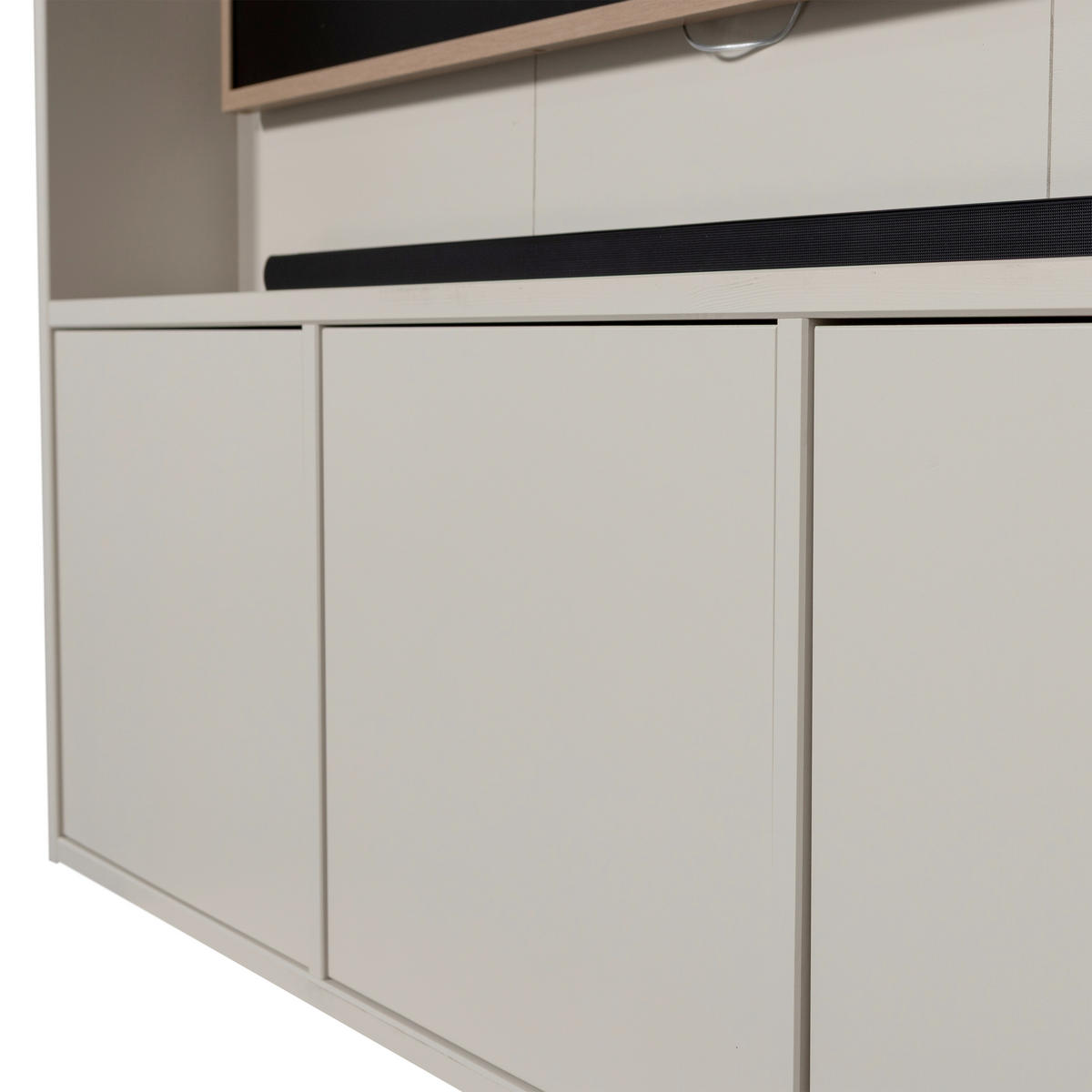 WOHNWAND  in Grau  160/215/40 cm  - Grau, Design, Holz (160/215/40cm) - Livetastic