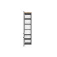 MIDISCHRANK 30/130/35 cm  - Alufarben/Grau, KONVENTIONELL, Holzwerkstoff/Metall (30/130/35cm) - Xora