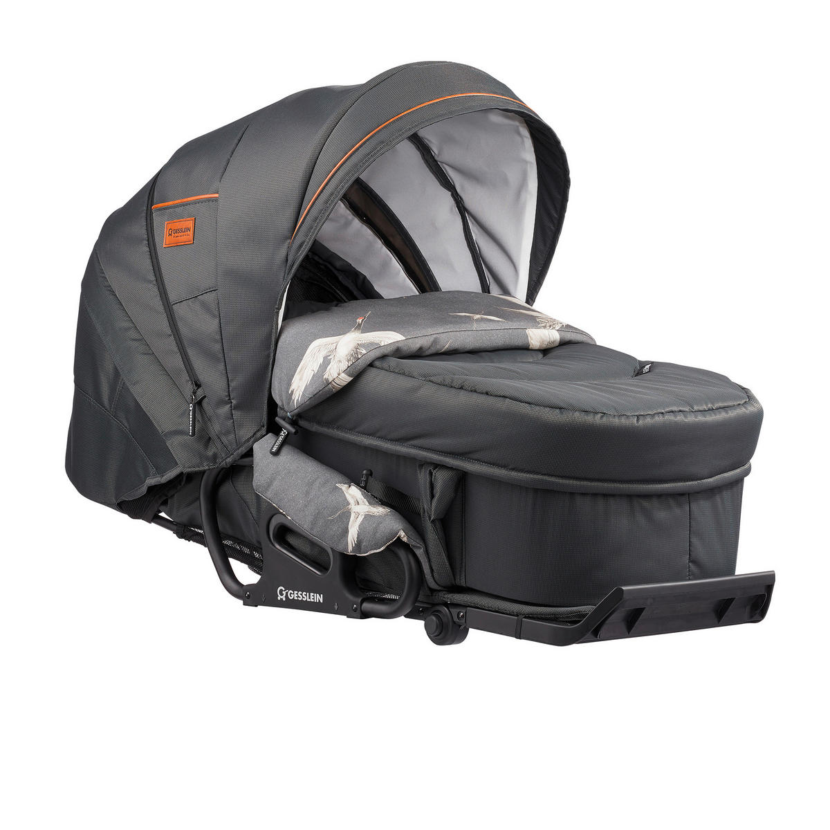 KINDERWAGENSET F4 Air+  - Cognac/Schwarz, Basics, Textil/Metall (57/129/100cm) - Gesslein
