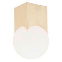 DECKENLEUCHTE    18/12/12 cm  - Goldfarben/Weiß, KONVENTIONELL, Glas/Metall (18/12/12cm)