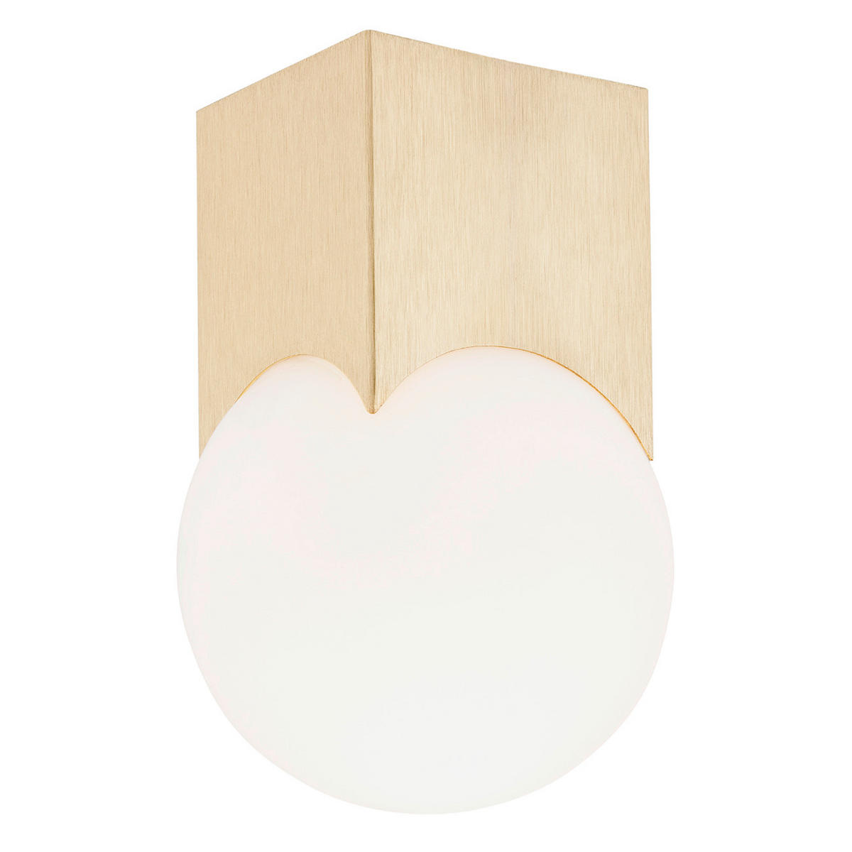 DECKENLEUCHTE    18/12/12 cm  - Goldfarben/Weiß, KONVENTIONELL, Glas/Metall (18/12/12cm)