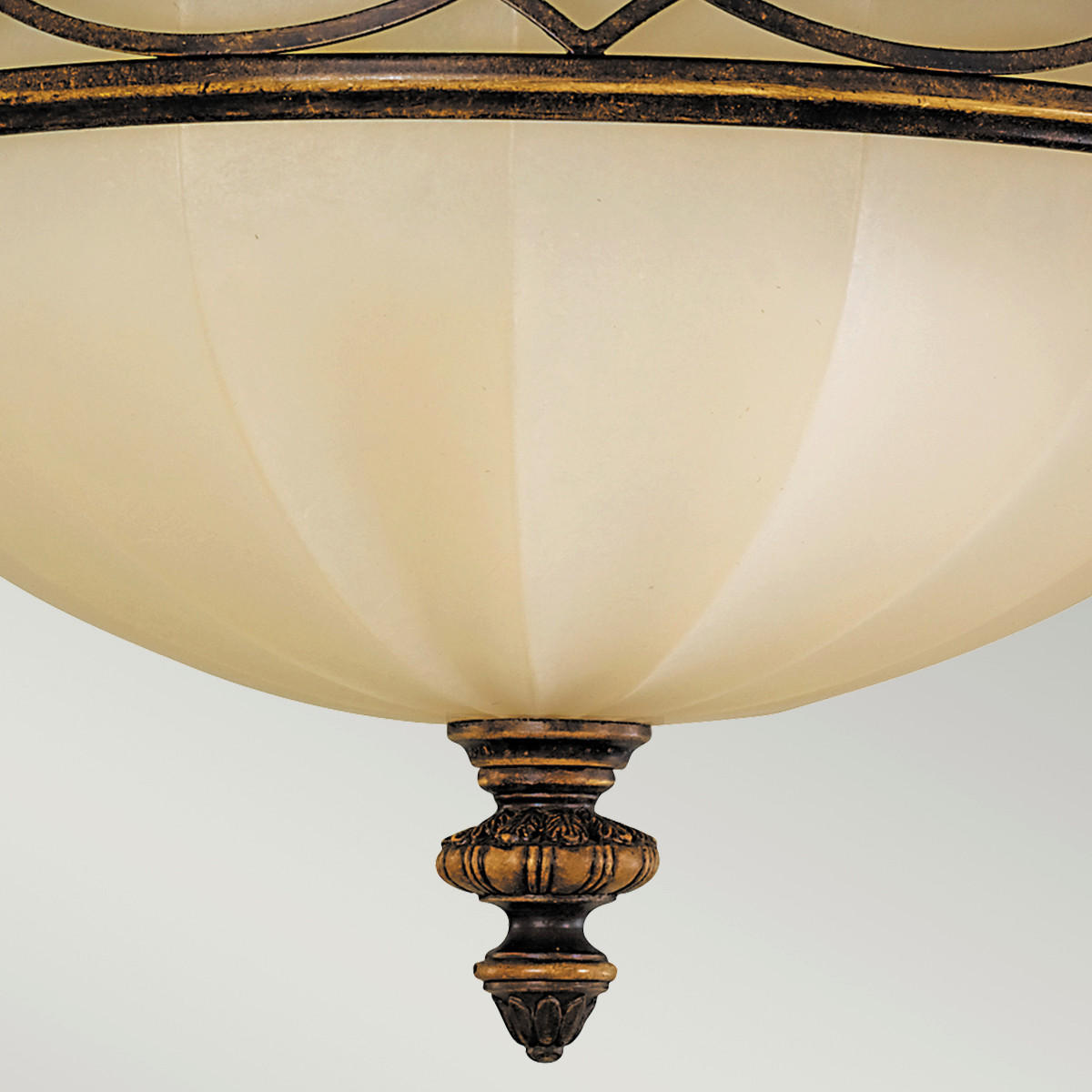 DECKENLEUCHTE  35.6/22.9 cm    - Braun, Konventionell, Glas/Metall (35.6/22.9cm) - Elstead Lighting