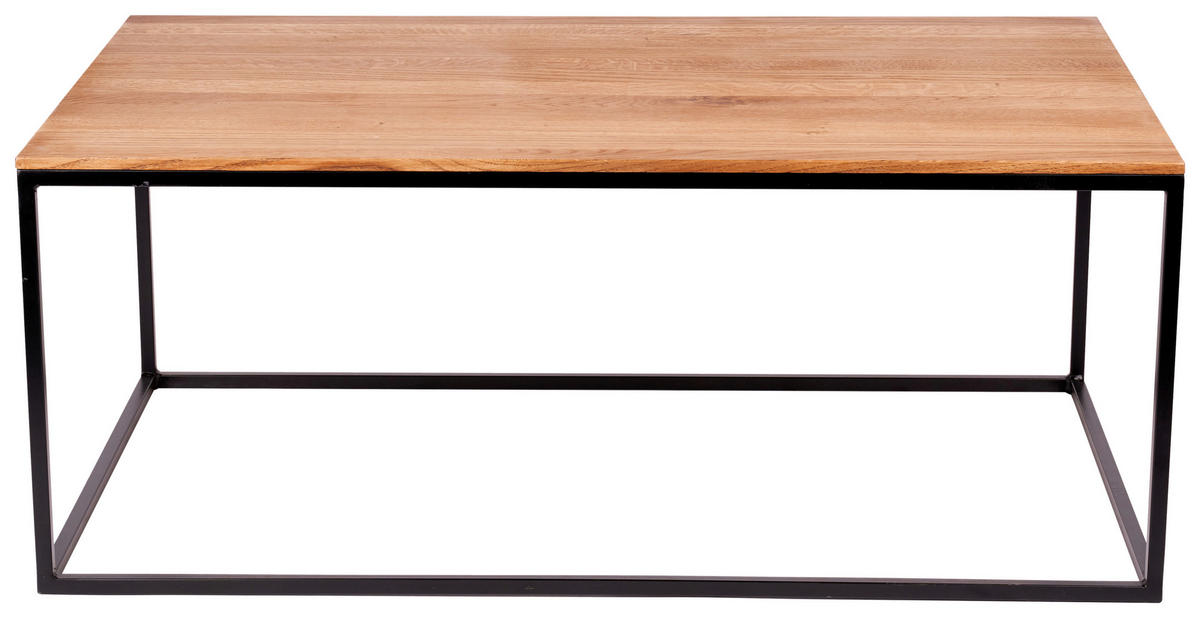 COUCHTISCH in Holz 110/60/40 cm  - Schwarz/Naturfarben, Basics, Holz/Metall (110/60/40cm) - MID.YOU