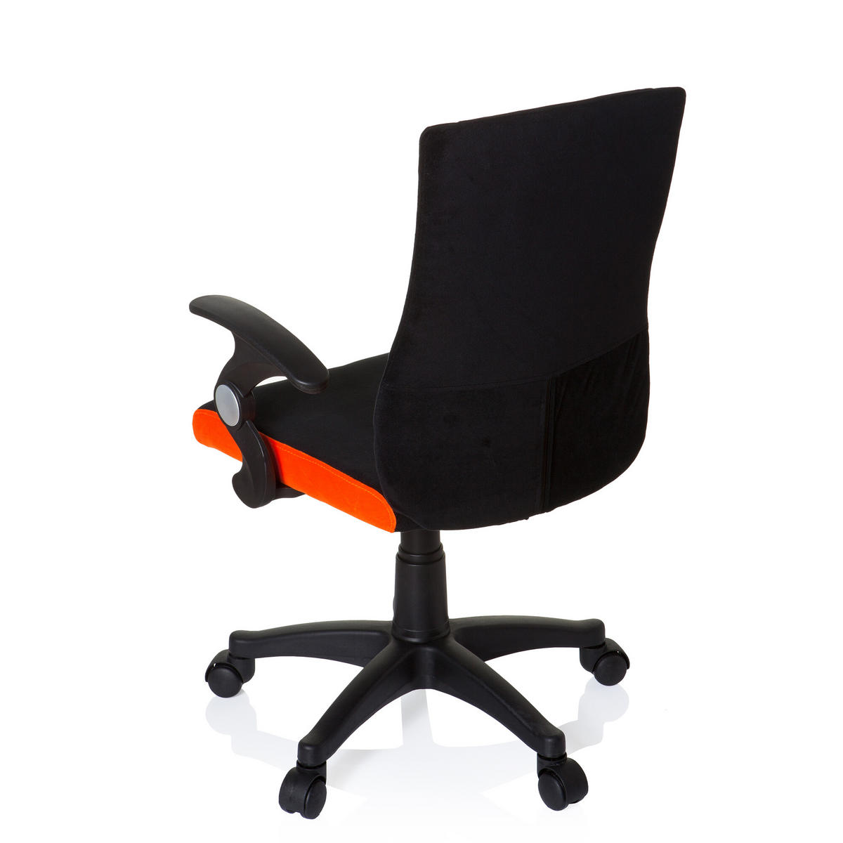 OTOČNÁ ŽIDLE PRO MLÁDEŽ, oranžová, černá - oranžová/černá, Basics, plast (50/87-97/40cm) - MID.YOU