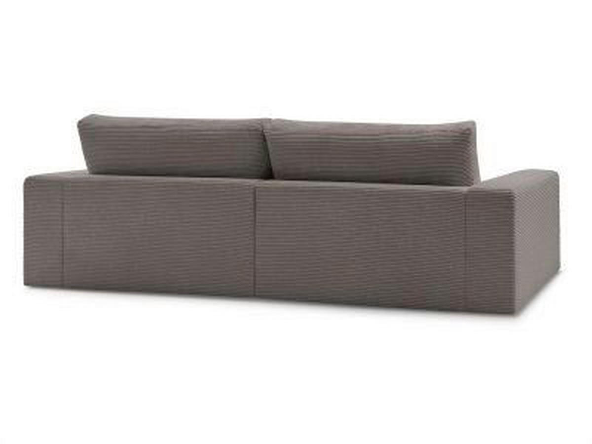 3-SITZER-SOFA LEONARD Cord Taupe  - Taupe/Schwarz, MODERN, Kunststoff/Textil (274/77/109cm)