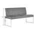 SITZBANK Echtleder Grau - Edelstahlfarben/Grau, Design, Leder/Metall (140cm) - Bert Plantagie SITZBANK Echtleder Grau - Edelstahlfarben/Grau, Design, Leder/Metall (140cm) - Bert Plantagie