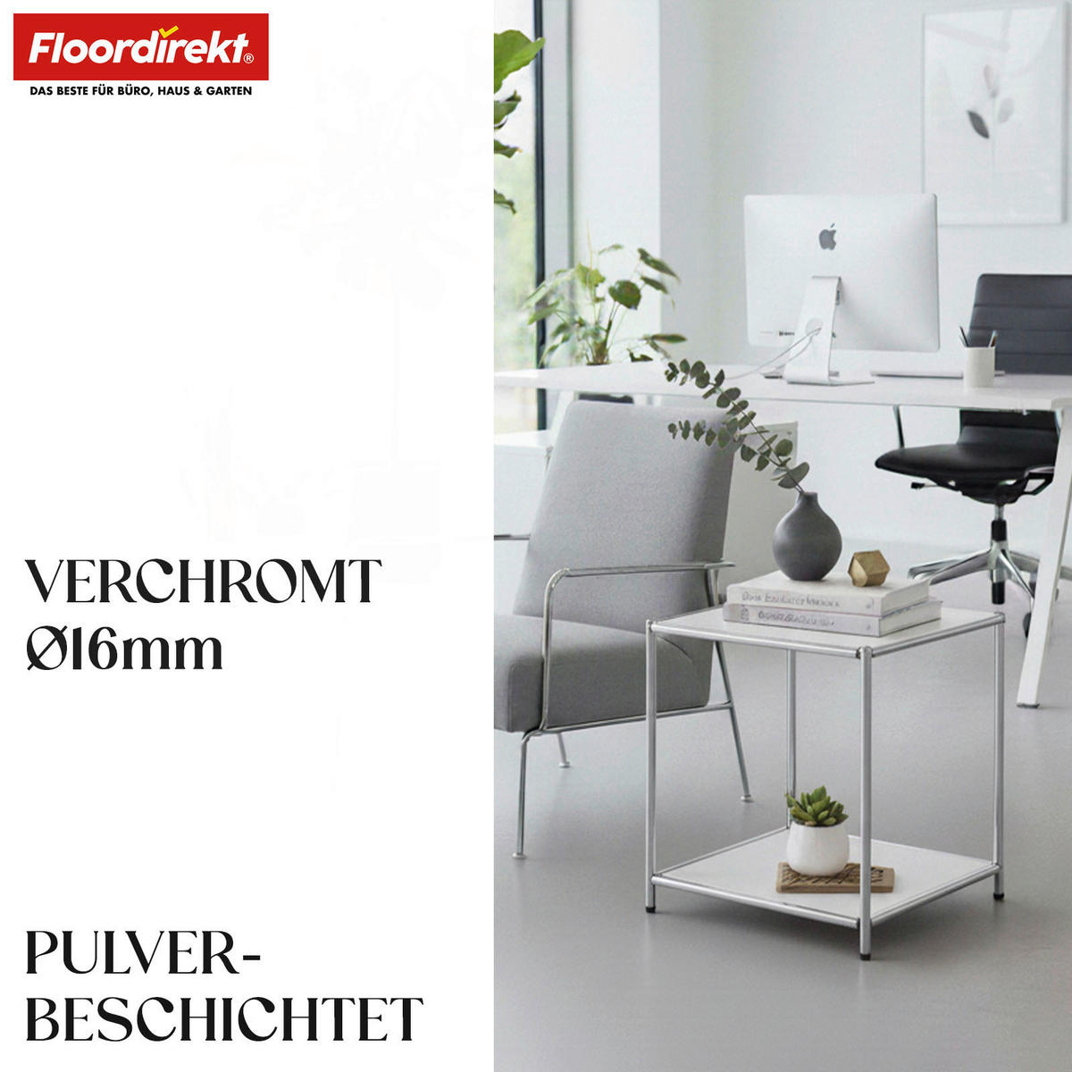 REGAL Weiß  - Weiß, Basics, Metall (40/46/40cm) - Floordirekt