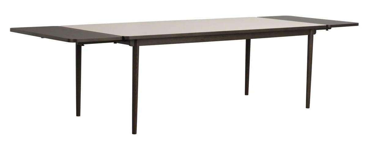 MATBORD brun, beige rektangulär  utdragbar, finns i olika storlekar, finns i olika trädekorer  - beige/brun, Klassisk, trä (220/95/75cm) - Rowico