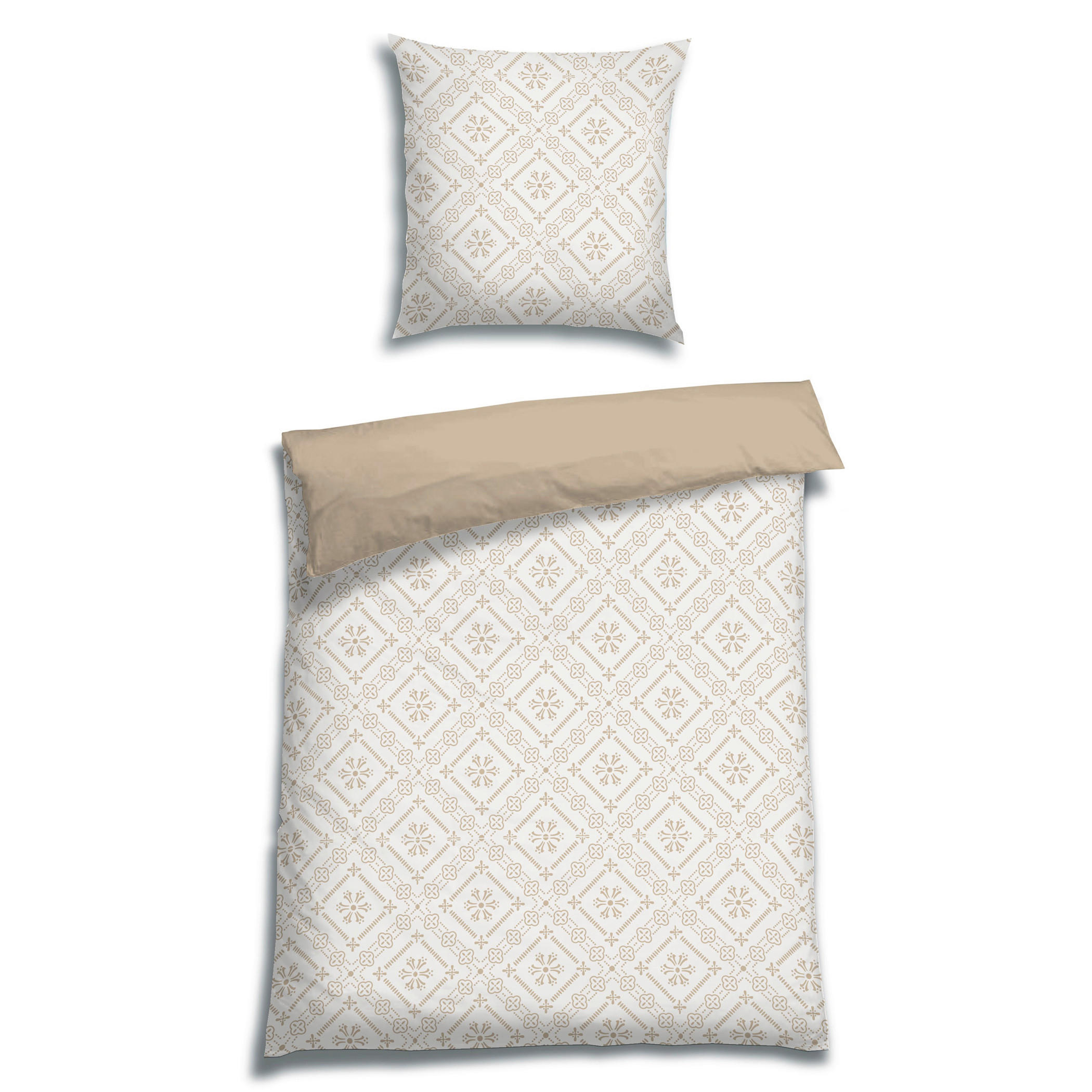 BETTWÄSCHE 2-teilig Renforcé 135/200 cm  - Beige, Basics, Textil (135/200cm) - Florella