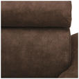 ECKSOFA Dunkelbraun Lederlook  - Dunkelbraun/Schwarz, Design, Kunststoff/Textil (230/263cm) - Hom`in