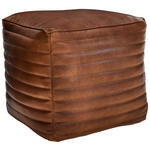HOCKER Echtleder Cognac  - Cognac, LIFESTYLE, Leder (40/40/40cm) - Landscape
