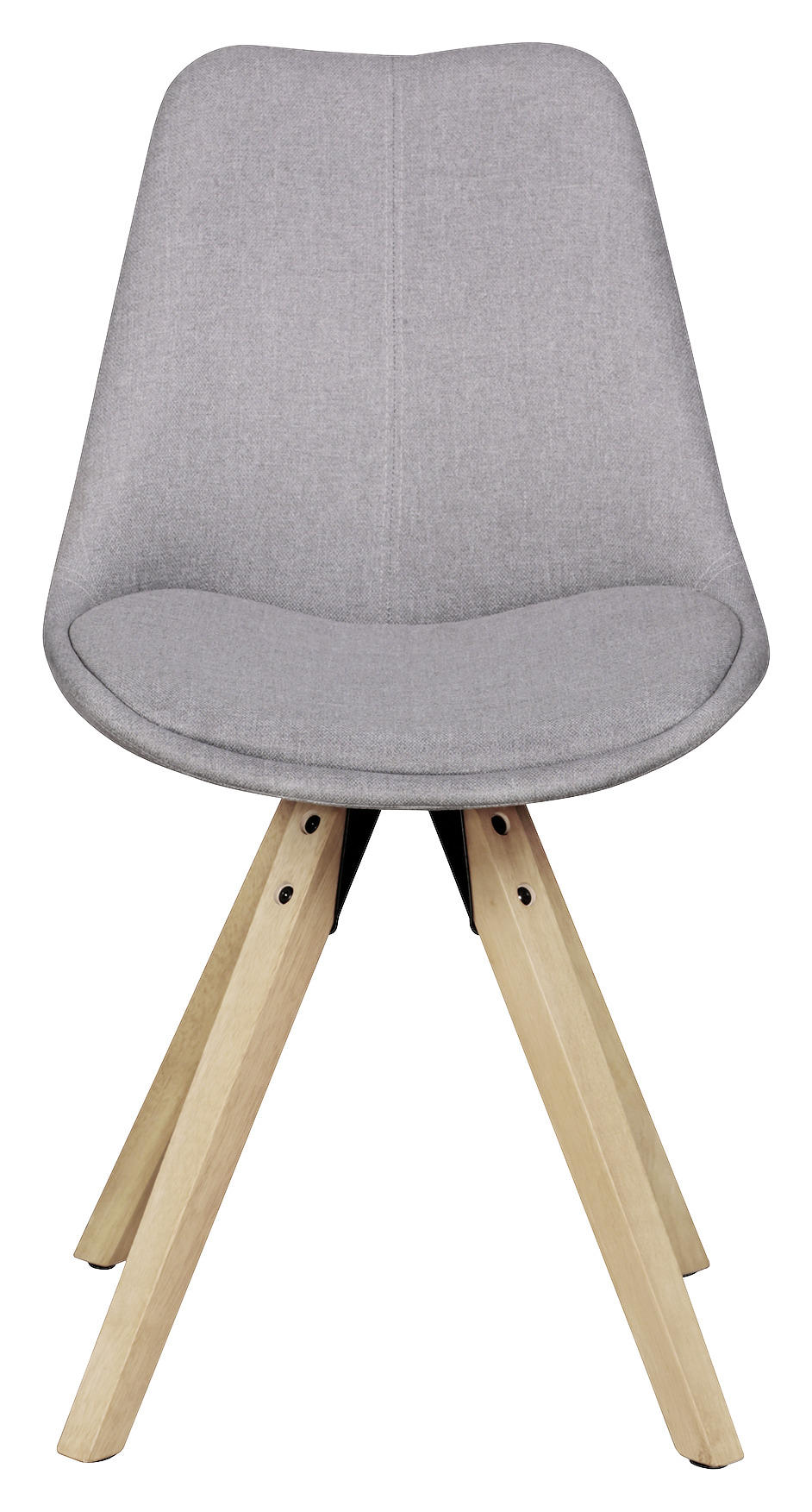 STUHL-SET 2 Stück in Webstoff matt - Eichefarben/Grau, Design, Holz/Kunststoff (48/89/42cm) - MID.YOU