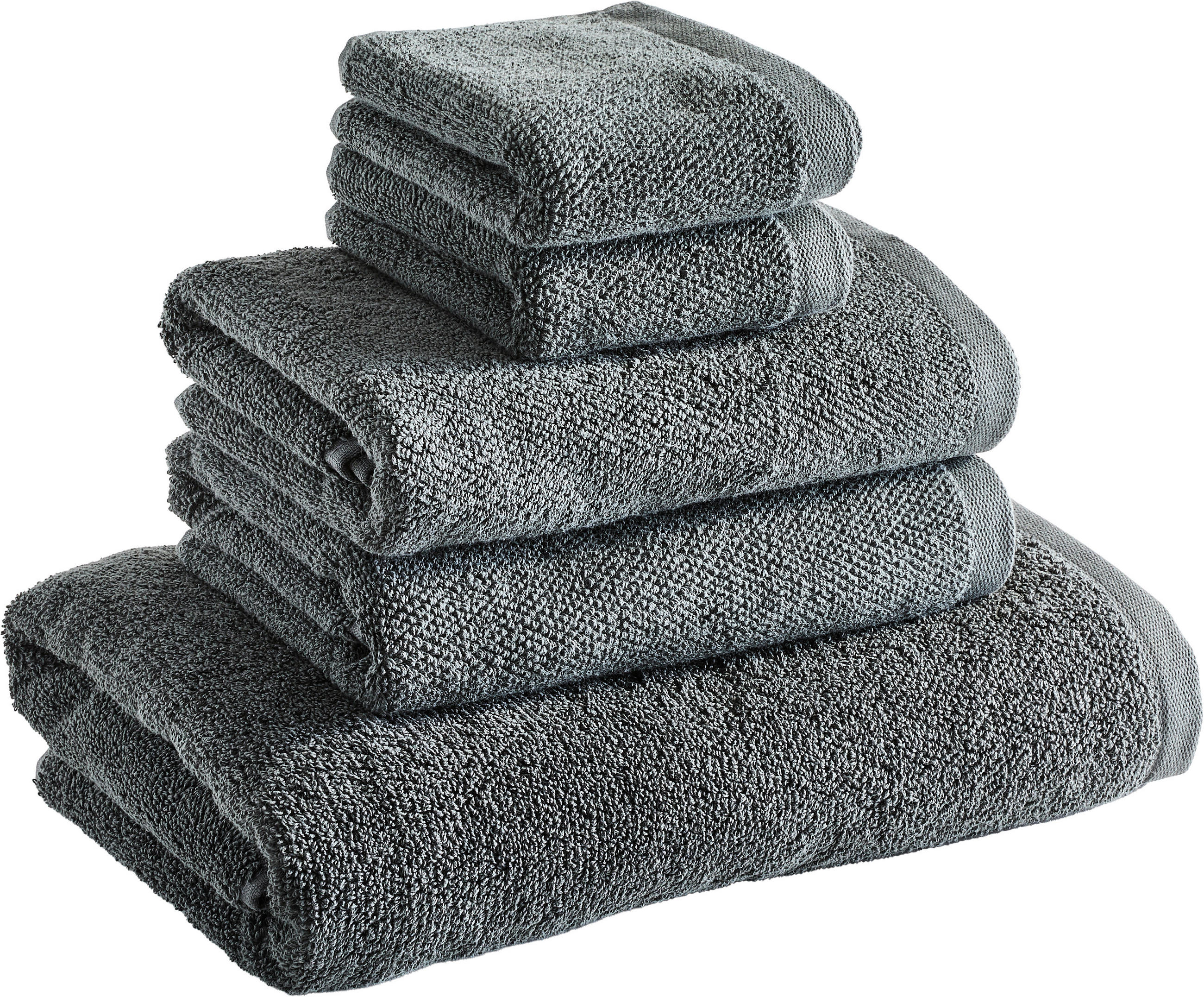 FROTTIERSET Anthrazit 5-teilig  - Anthrazit, Basics, Textil - Marc O'Polo