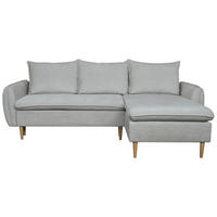 ECKSOFA Grau Chenille  - Buchefarben/Grau, KONVENTIONELL, Holz/Textil (244/163cm) - Carryhome