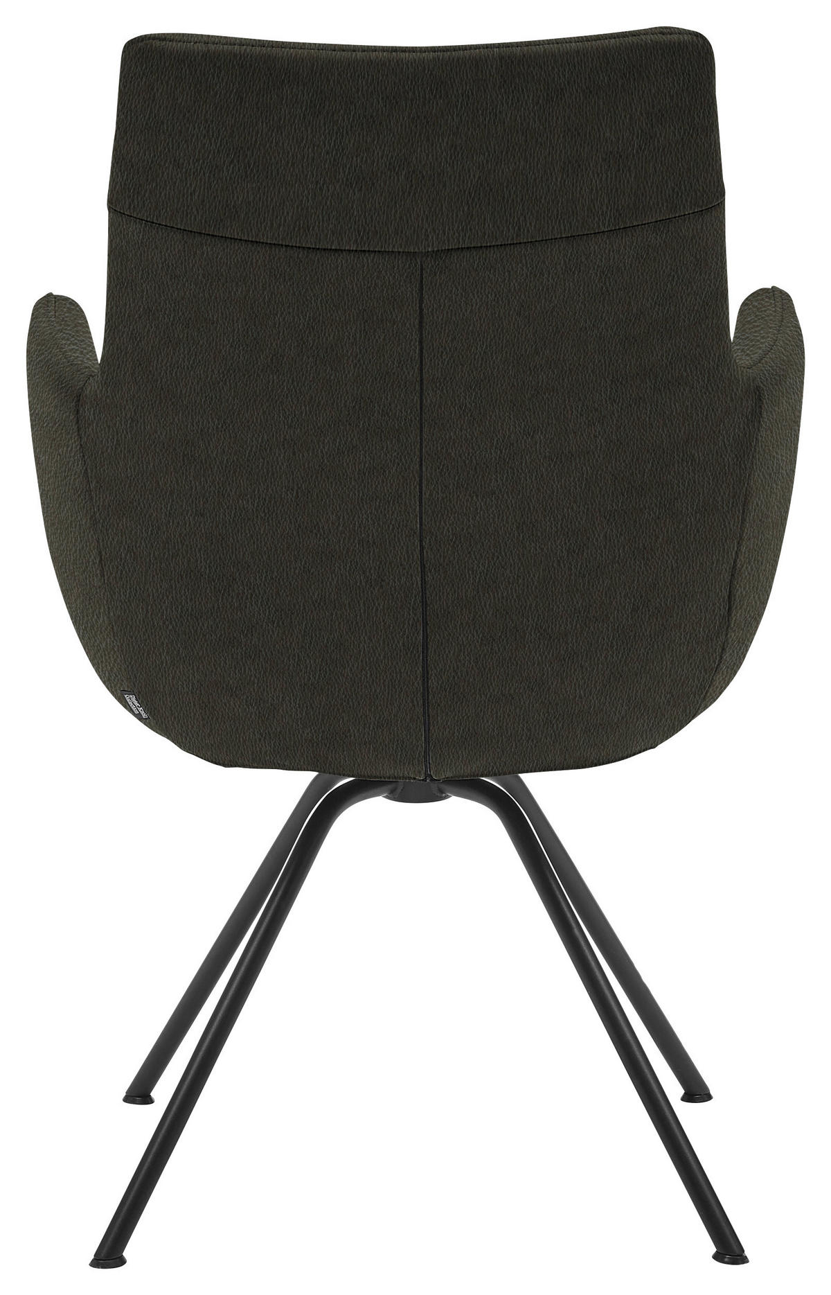 ARMLEHNSTUHL  in Stahl Echtleder  - Dunkelgrün/Schwarz, Design, Leder/Metall (60/90/61cm) - Dieter Knoll