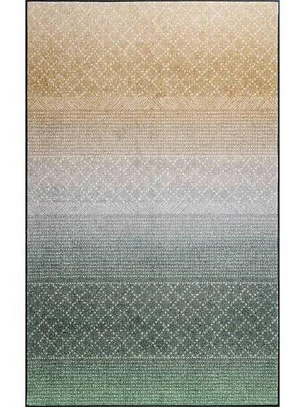 FLACHWEBETEPPICH 115/175 cm Green Desert Grün, Grau, Beige  - Beige/Grau, Design, Kunststoff/Textil (115/175cm) - wash+dry