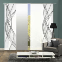 FLÄCHENVORHANG FERROLA, 4-TLG.  4 Stück  blickdicht   60/245 cm  - Grau, Basics, Textil (60/245cm)