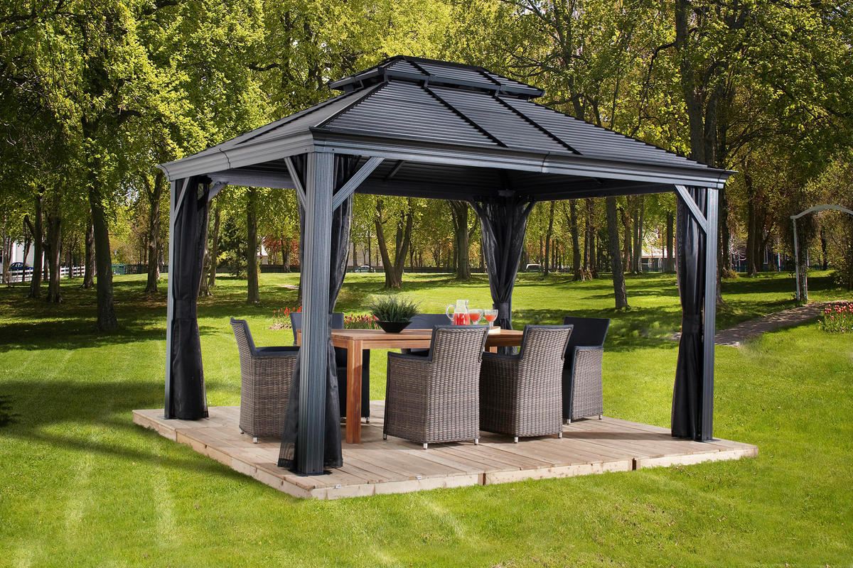 PAVILLON 425/292/299 cm   - Anthrazit, Basics, Metall (425/292/299cm)