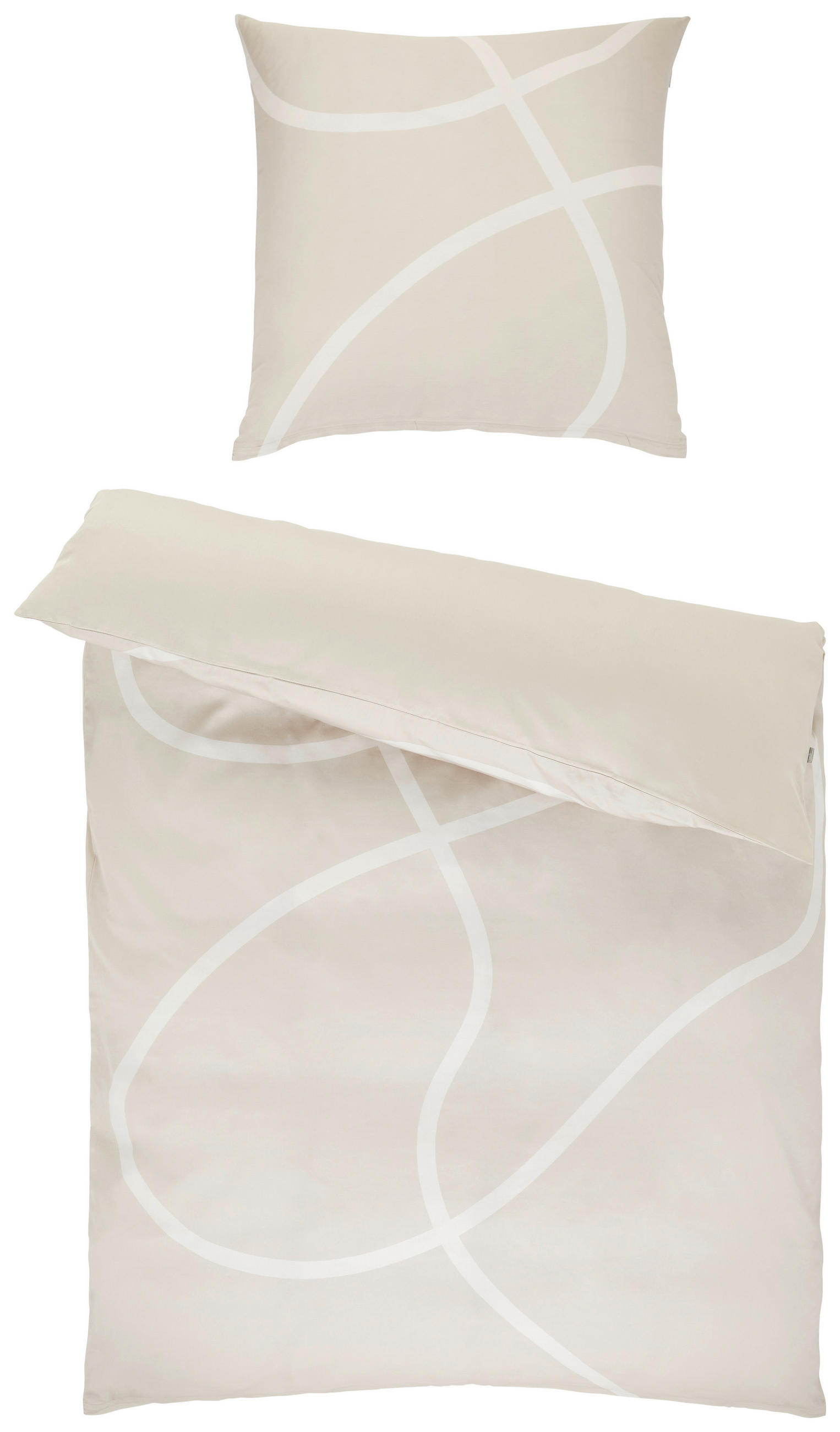 WENDEBETTWÄSCHE 135/200 cm JustB! by Bettina Zimmermann Satin  - Beige/Creme, Design, Textil (135/200cm) - Musterring