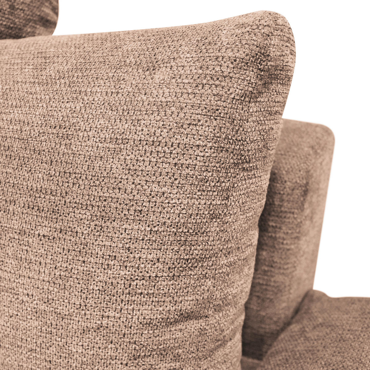 ECKSOFA in Webstoff Beige  260/192 cm  - Beige/Schwarz, Design, Textil/Metall (260/192cm) - MID.YOU