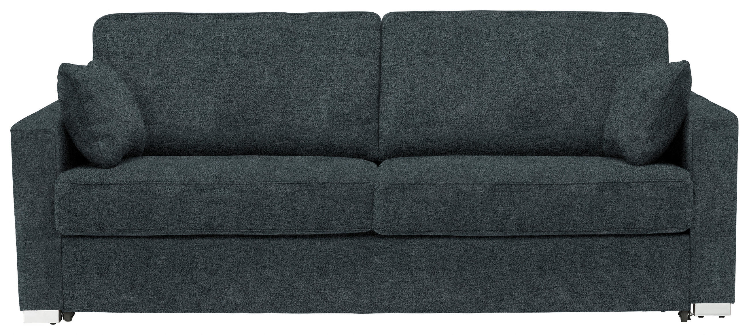 SCHLAFSOFA  in Webstoff Anthrazit  - Chromfarben/Anthrazit, KONVENTIONELL, Textil/Metall (208/86/97cm) - Novel