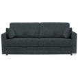SCHLAFSOFA  in Webstoff Anthrazit  - Chromfarben/Anthrazit, KONVENTIONELL, Textil/Metall (208/86/97cm) - Novel