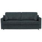 SCHLAFSOFA  in Webstoff Anthrazit  - Chromfarben/Anthrazit, KONVENTIONELL, Textil/Metall (208/86/97cm) - Novel