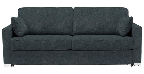 SCHLAFSOFA  in Webstoff Anthrazit  - Chromfarben/Anthrazit, KONVENTIONELL, Textil/Metall (208/86/97cm) - Novel