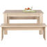 TISCHGRUPPE Eichefarben, Grau - Eichefarben/Grau, Basics (138,5/80/75cm) - Carryhome TISCHGRUPPE Eichefarben, Grau - Eichefarben/Grau, Basics (138,5/80/75cm) - Carryhome