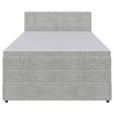 BOXSPRINGBETT 140/200 cm  in Hellgrau  - Hellgrau/Schwarz, KONVENTIONELL, Kunststoff/Textil (140/200cm) - Carryhome