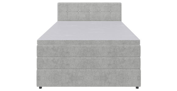 BOXSPRINGBETT 140/200 cm  in Hellgrau  - Hellgrau/Schwarz, KONVENTIONELL, Kunststoff/Textil (140/200cm) - Carryhome