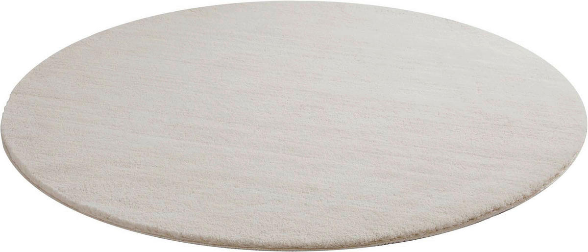 WEBTEPPICH Wohnzimmer 80 cm Fiona Creme rund  - Creme, KONVENTIONELL, Textil (80cm) - Novel