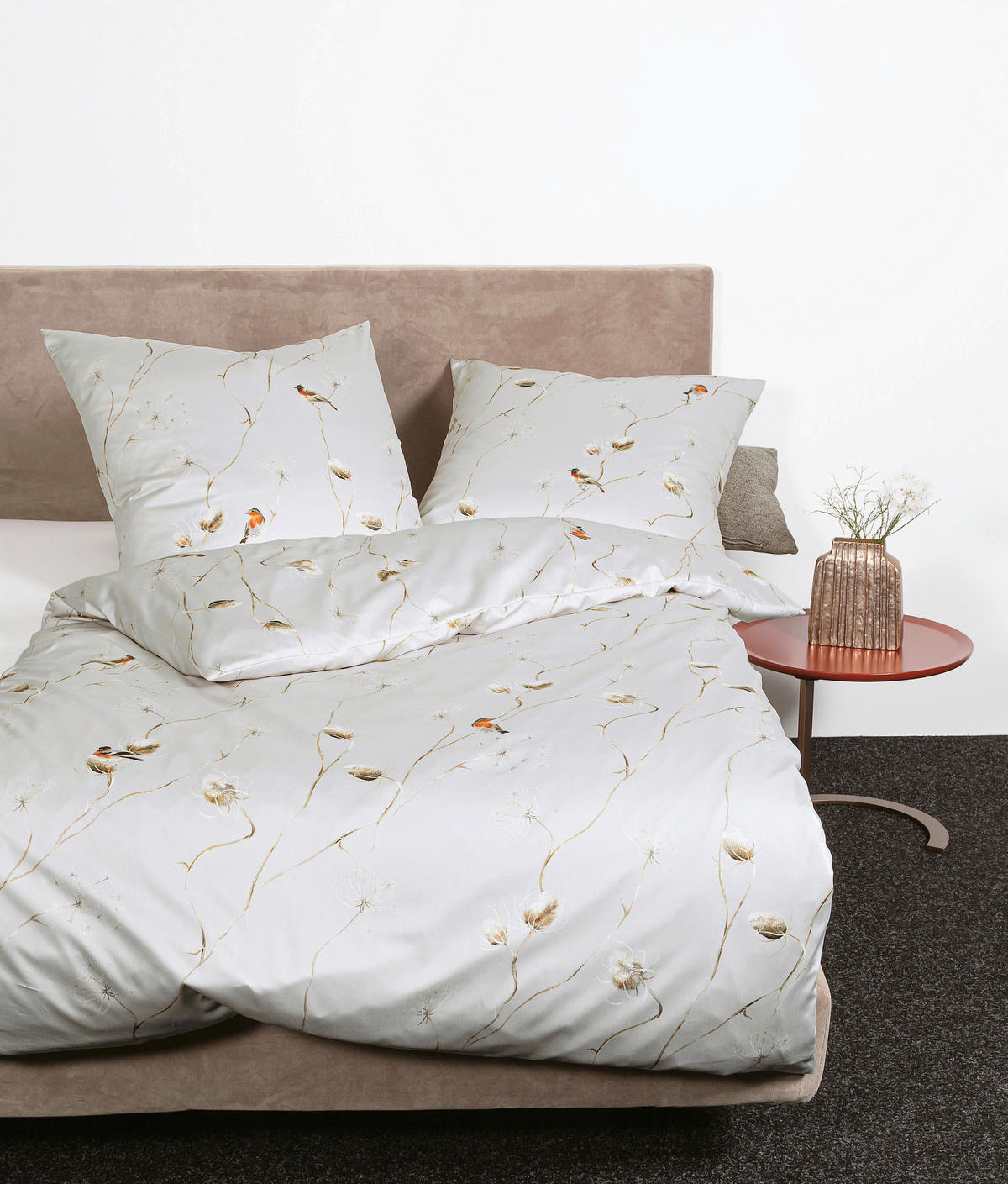POSTELJINA 135/200 cm  MILANO  - siva/srebrne boje, Konvencionalno, tekstil (135/200cm) - Janine