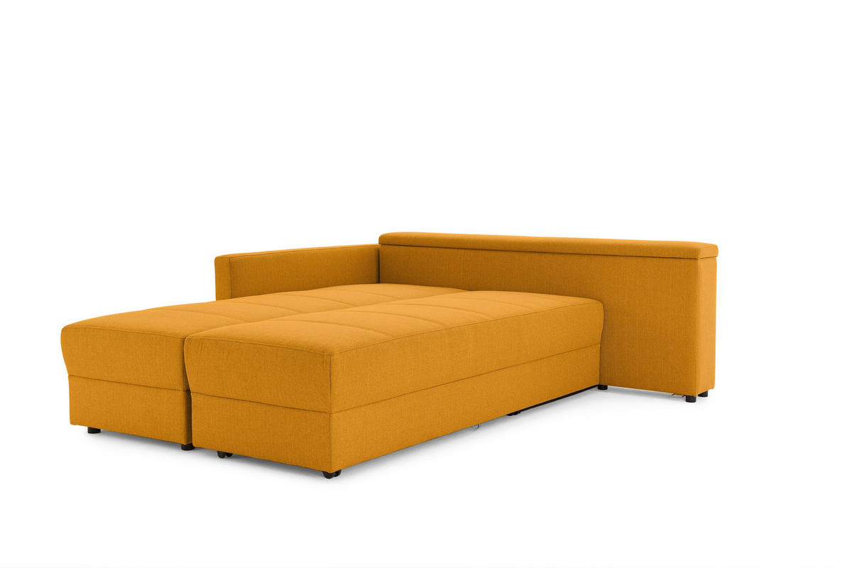 ECKSOFA LOOKS III Gelb Webstoff  - Gelb/Schwarz, Design, Kunststoff/Textil (287/229cm) - LOOKS by W.Joop