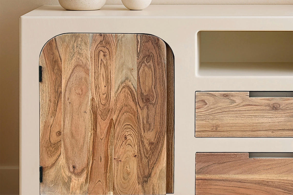 SIDEBOARD 150/80/40 cm  - Naturfarben/Weiß, Design, Holz/Holzwerkstoff (150/80/40cm) - MID.YOU