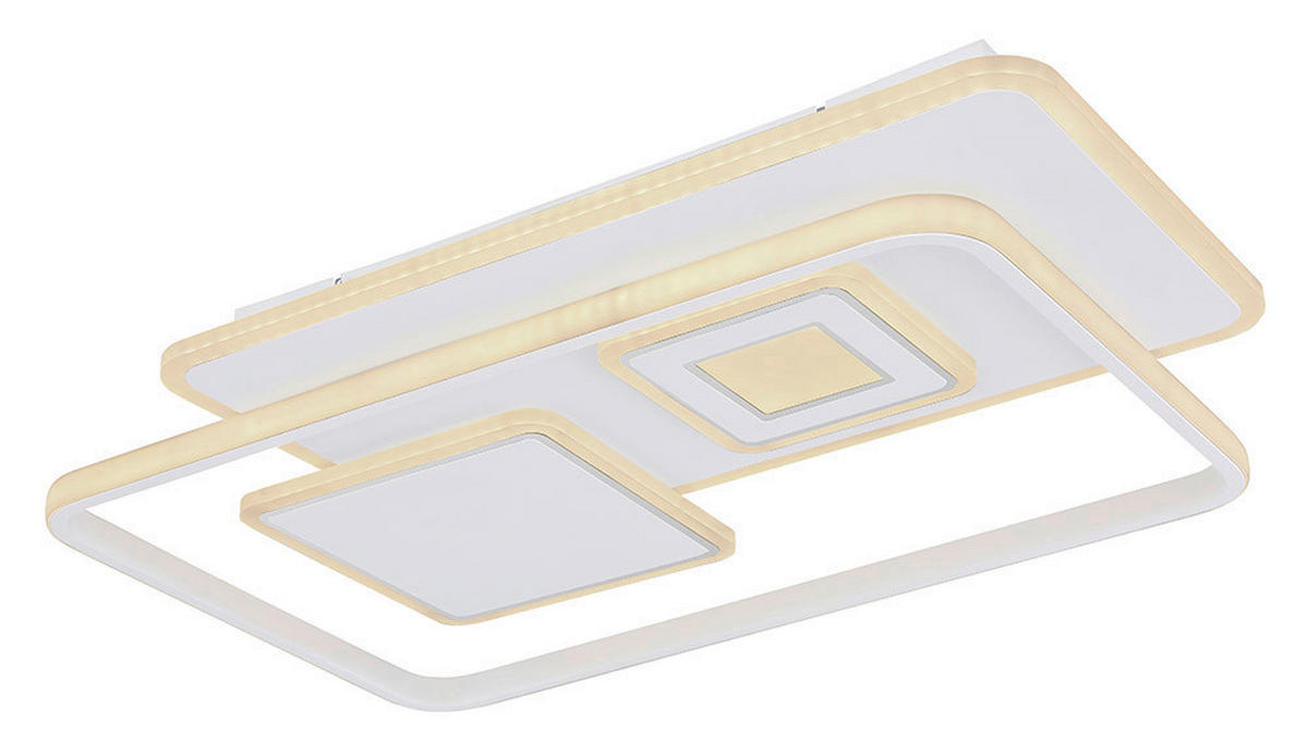 LED-DECKENLEUCHTE 50 W    44/65/6 cm  - Chromfarben/Weiss, Basics, Kunststoff/Metall (44/65/6cm) - Globo