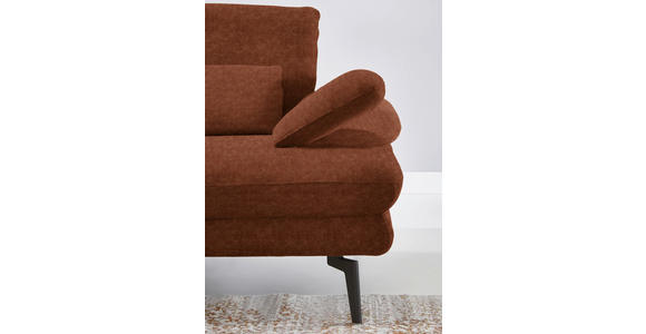 ECKSOFA in Velours Kupferfarben 180/310 cm - Schwarz/Kupferfarben, Design, Textil/Metall (180/310cm) - Dieter Knoll