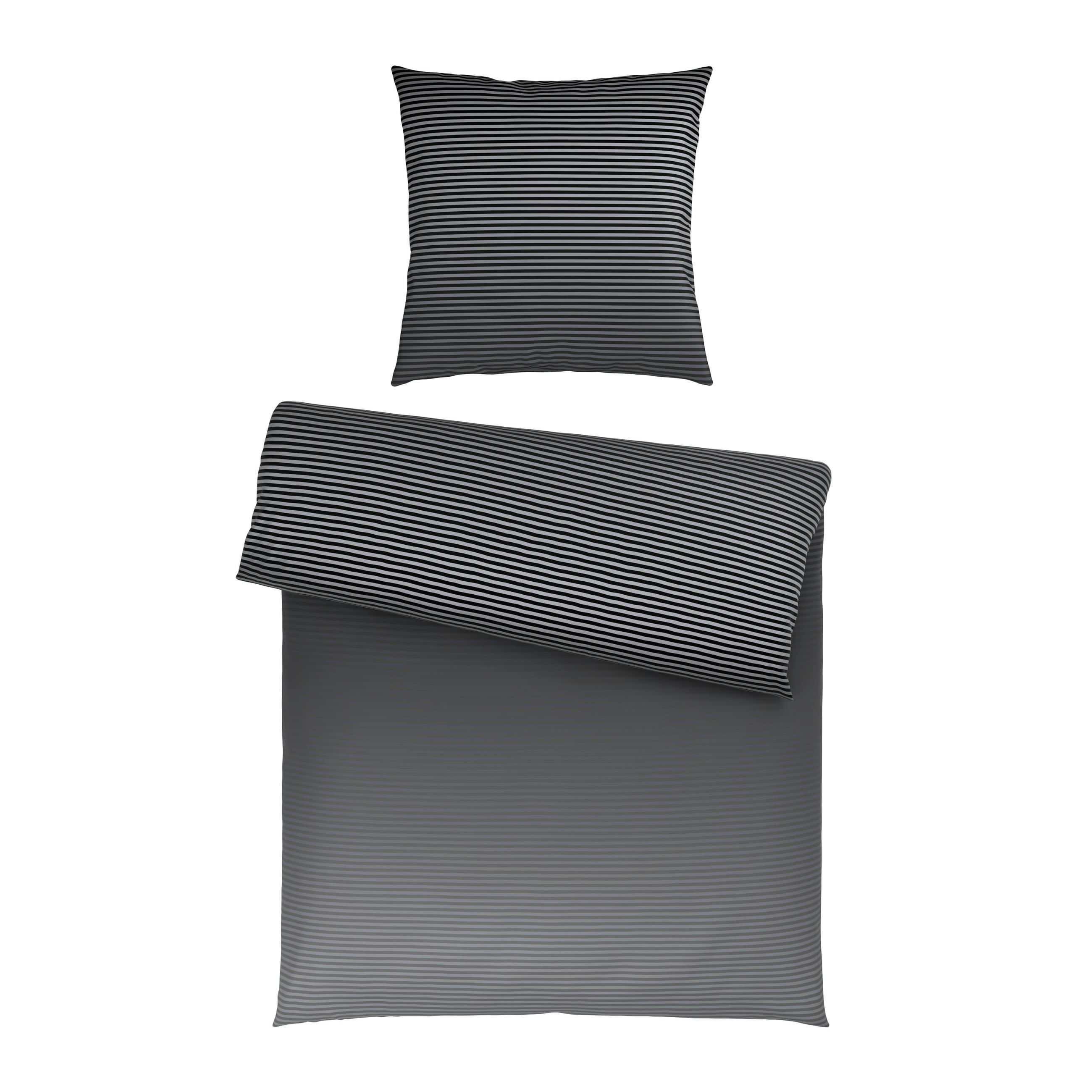 BETTWÄSCHE Satin 155/220 cm  - Anthrazit, Textil (155/220cm) - Novel