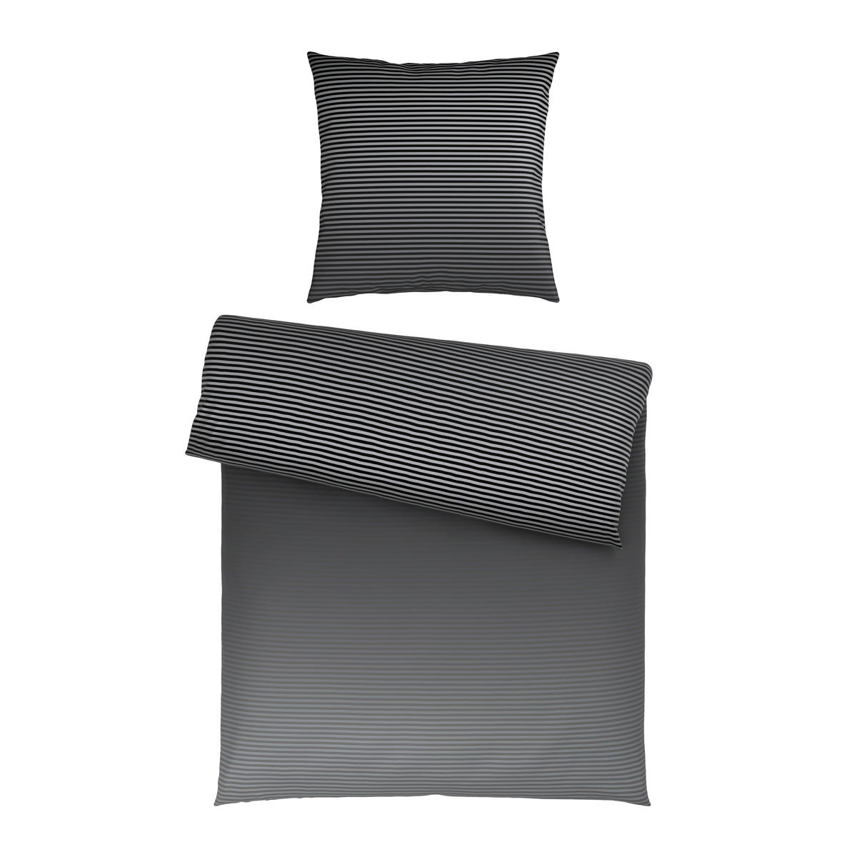 BETTWÄSCHE Satin 135/200 cm  - Anthrazit, Textil (135/200cm) - Novel