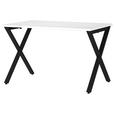 SCHREIBTISCH 120/80/75 cm, Schwarz, Weiß, in verschiedenen Holz-Dekoren erhältlich, justierbare Füße  - Schwarz/Weiß, MODERN, Holzwerkstoff/Metall (120/80/75cm) - Novel