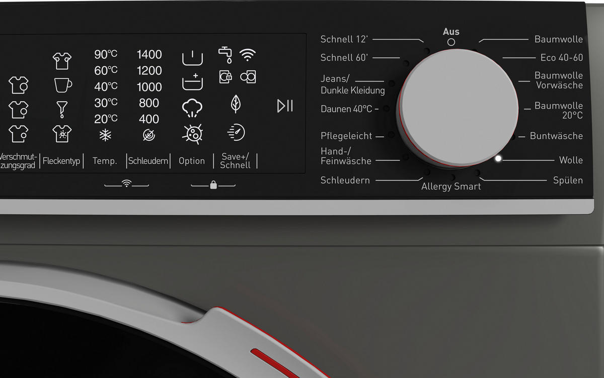 WASCHMASCHINE ES-WNFL814CADA-DE   - Grau, Basics, Glas/Kunststoff (55,7/84.5/59,7cm) - Sharp