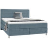 BOXSPRINGBETT 180/200 cm  in Blau  - Chromfarben/Blau, Konventionell, Kunststoff/Textil (180/200cm) - Voleo