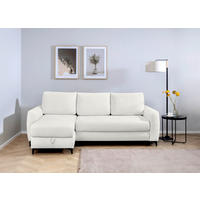 ECKSOFA Moli Creme  - Creme/Schwarz, Design, Textil/Metall (236/148cm) - Mican