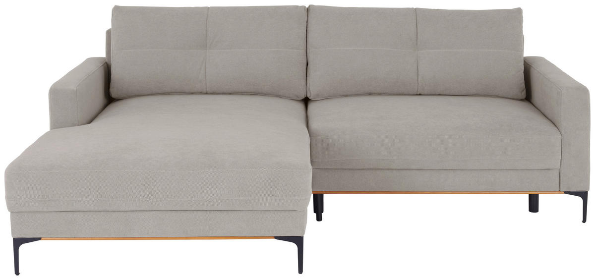 ECKSOFA in Beige  - Beige/Schwarz, Modern, Textil/Metall (162/238cm) - Ondega