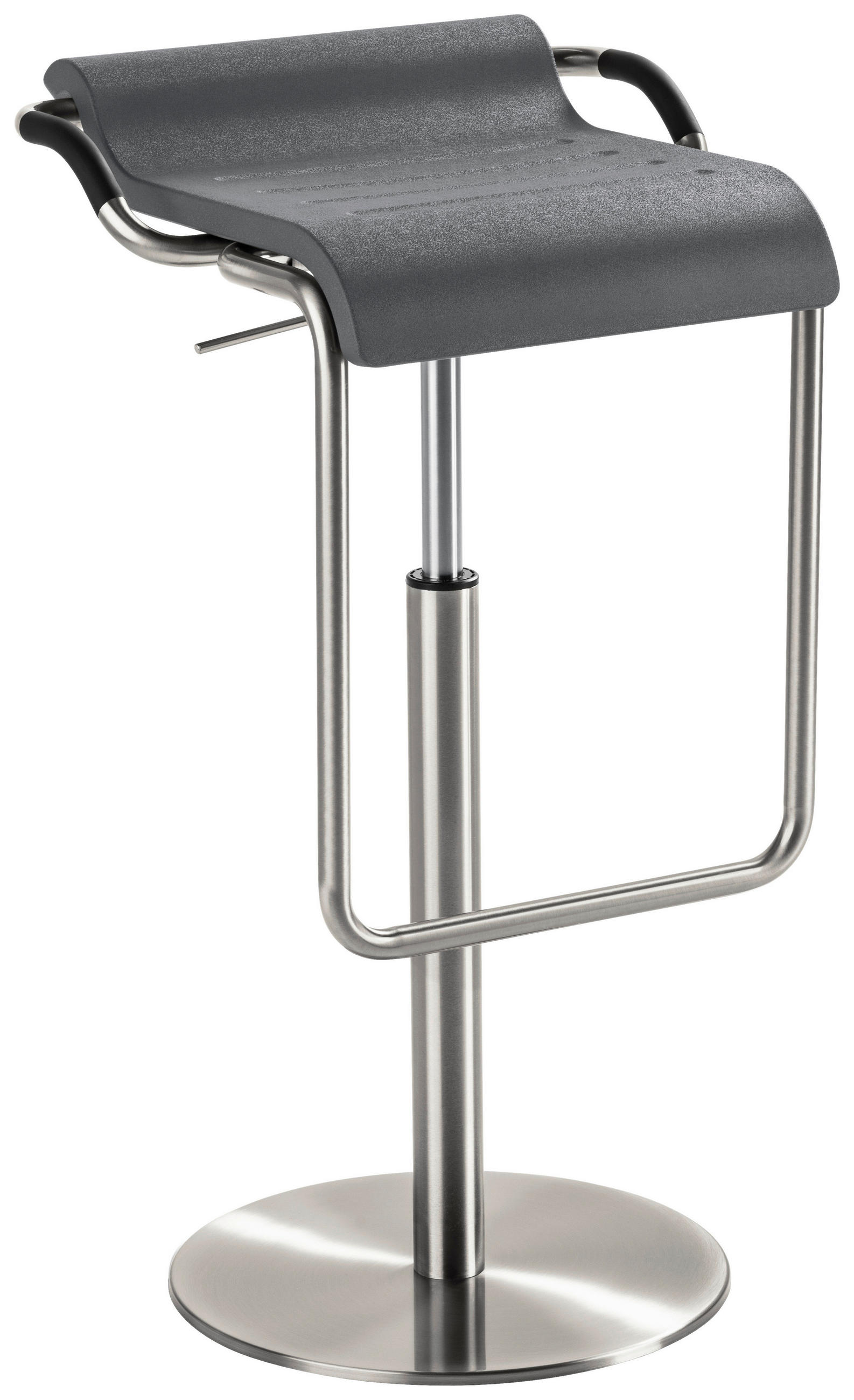 BARHOCKER in Metall, Kunststoff Chromfarben, Dunkelgrau  - Chromfarben/Dunkelgrau, Design, Kunststoff/Metall (47/70-97/42cm) - Novel