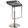 BARHOCKER in Metall, Kunststoff Chromfarben, Dunkelgrau  - Chromfarben/Dunkelgrau, Design, Kunststoff/Metall (47/70-97/42cm) - Novel