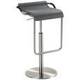 BARHOCKER in Metall, Kunststoff Chromfarben, Dunkelgrau  - Chromfarben/Dunkelgrau, Design, Kunststoff/Metall (47/70-97/42cm) - Novel