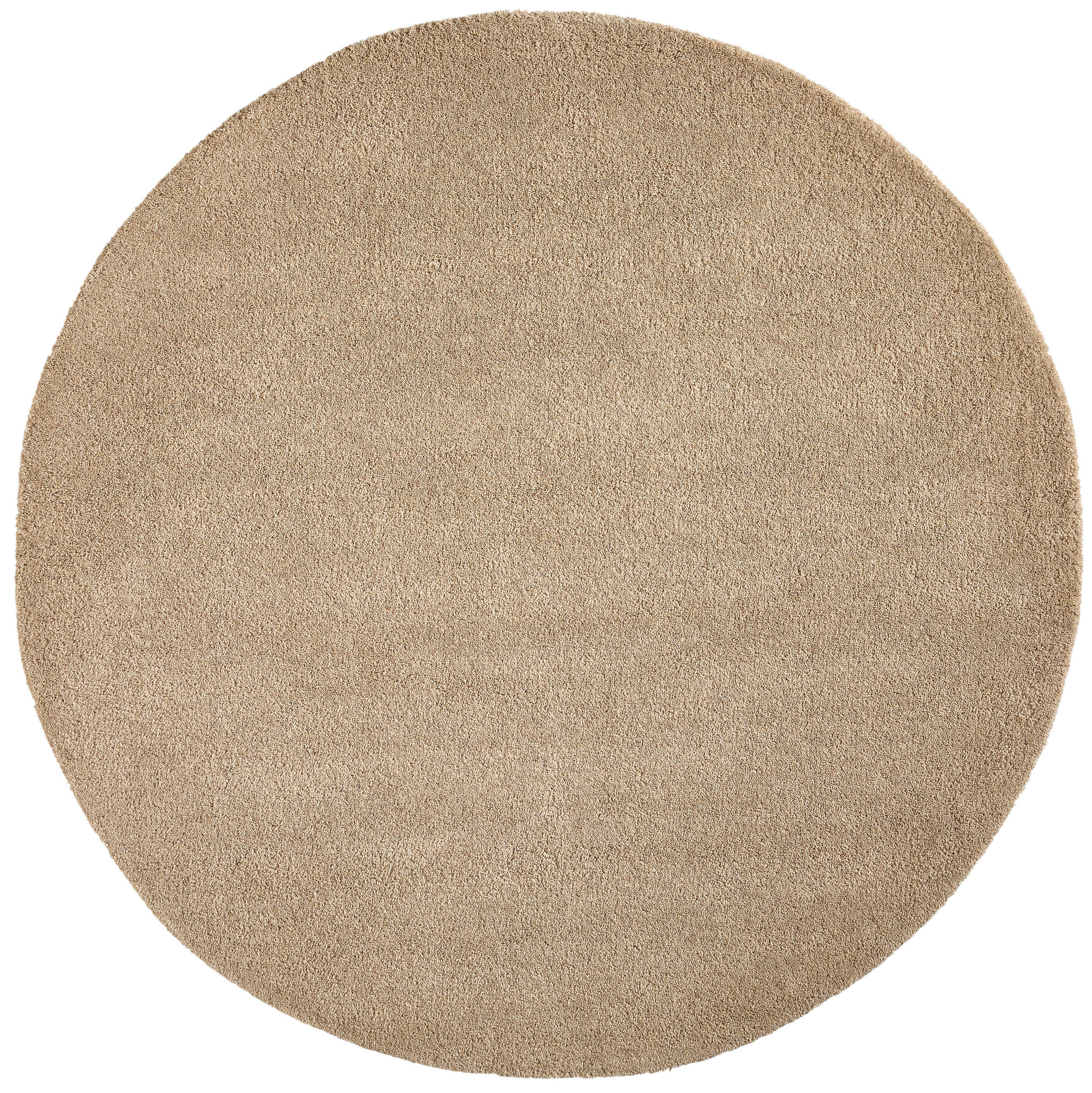 WOLLTEPPICH Wohnzimmer 120 cm Beige rund  - Beige, Design, Textil (120cm) - Linea Natura