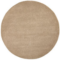 WOLLTEPPICH Wohnzimmer 120 cm Beige rund  - Beige, Design, Textil (120cm) - Linea Natura